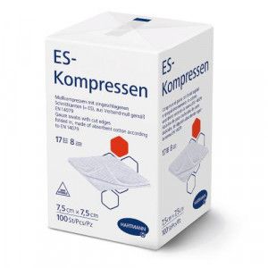 ES-KOMPRESSEN unsteril 7,5x7,5 cm 8fach